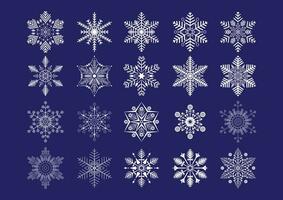 Weihnachten Weiß Schneeflocken auf das Blau Hintergrund. eps 10 Vektor Datei.