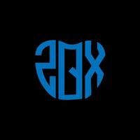 zqx brev logotyp kreativ design. zqx unik design. vektor