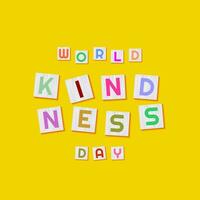 Welt Freundlichkeit Tag, November 13, mit einfach Typografie, Gruß Karte Post vektor