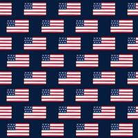 USA Flaggen Gekritzel nahtlos Muster. Vektor Hintergrund mit uns Symbole. vereinigt Zustände von Amerika Design Elemente. wiederholen Illustration