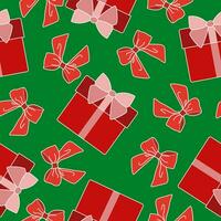 jul och Lycklig ny år sömlös mönster med jul gåva lådor i trendig årgång stil. vektor design för vinter- försäljning bakgrund, omslag papper, kort, textil-
