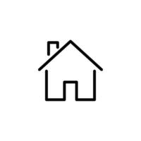 eps10 Vektor Illustration von ein minimal Zuhause Linie Kunst Symbol. Netz Startseite Gliederung Symbol isoliert auf Weiß Hintergrund