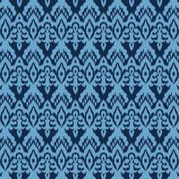 ein beschwingt abstrakt Ikat Muster im Schatten von Blau und schwarz vektor