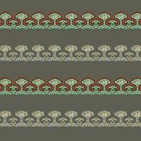 gräns uppsättningar av dekorativ mönster på en grå bakgrund vektor