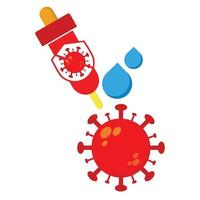 Welt-Polio-Tag-Abbildung. Impfstoff mit Virusillustration vektor