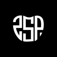 zsp Brief Logo kreativ Design. zsp einzigartig Design. vektor