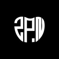 zpn brev logotyp kreativ design. zpn unik design. vektor