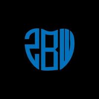 zbw Brief Logo kreativ Design. zbw einzigartig Design. vektor