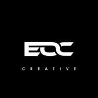 eoc brev första logotyp design mall vektor illustration