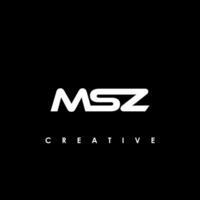 msz Brief Initiale Logo Design Vorlage Vektor Illustration