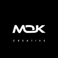 Mok Brief Initiale Logo Design Vorlage Vektor Illustration