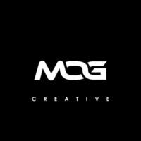 Mog Brief Initiale Logo Design Vorlage Vektor Illustration