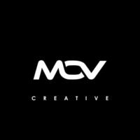 mov Brief Initiale Logo Design Vorlage Vektor Illustration