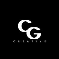 cg Brief Initiale Logo Design Vorlage Vektor Illustration