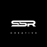 ssr Brief Initiale Logo Design Vorlage Vektor Illustration