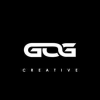 gog Brief Initiale Logo Design Vorlage Vektor Illustration