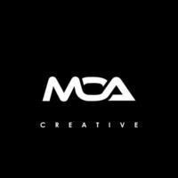 Moa Brief Initiale Logo Design Vorlage Vektor Illustration