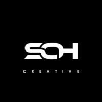 soh Brief Initiale Logo Design Vorlage Vektor Illustration