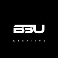 bbu Brief Initiale Logo Design Vorlage Vektor Illustration