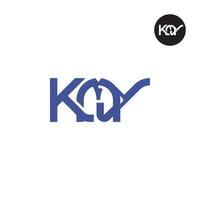 Brief kmy Monogramm Logo Design vektor