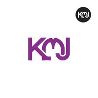 Brief kmj Monogramm Logo Design vektor