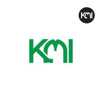 brev kmi monogram logotyp design vektor