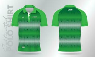 grön polo skjorta attrapp mall design för sport jersey vektor