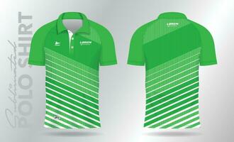 grön polo skjorta attrapp mall design för sport jersey vektor