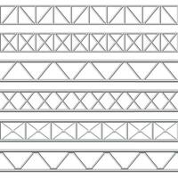 metall fackverk balk. stål rör strukturer, tak balk och sömlös metall skede strukturera vektor illustration uppsättning