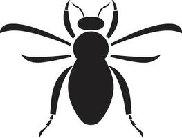 svart vektor myra emblem ikoniska logotyp design myra i svart vektor logotyp elegans