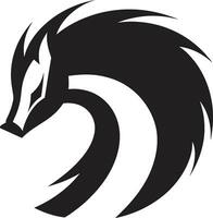 wild Wesen Mitternacht einfarbig Insignien Grafik Skunk Logo Geruch Opulenz vektor