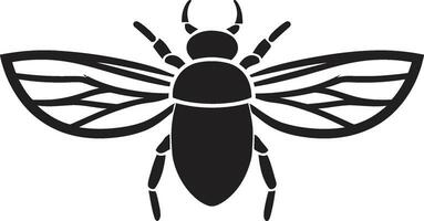 noir naturer symfoni svart insekt emblem i harmoni serenad av cikader svart vektor cikada logotyp