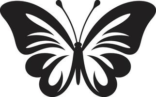 kompliziert Linien schwarz Schmetterling Symbol anmutig flattern im noir Schmetterling Symbol vektor