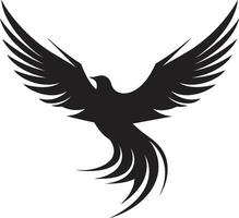 sparvhök symbol befjädrad fågel Fenix logotyp vektor