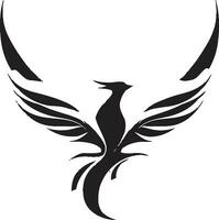 mytisk fågel Fenix symbolism eldfågel i skuggor vektor