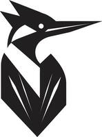 hackspett fågel logotyp design svart kreativ och modern svart hackspett fågel logotyp design professionell och modern vektor
