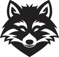 stilvoll Waschbär Vektor Symbol modern maskiert Bandit symbolisch Insignien