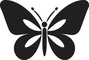 gefertigt im noir Schmetterling Emblem im schwarz geformt Schönheit schwarz Schmetterling Symbol vektor