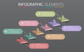 steg upp av företagets framgångsrika koncept. trappa infographic vektor