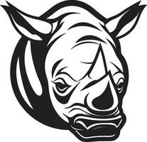 Nashorn Mantel von Waffen Logo Nashorn geometrisch Logo Kennzeichen vektor