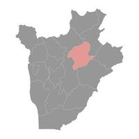 karuzi provins Karta, administrativ division av burundi. vektor