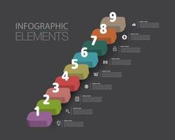 steg upp av företagets framgångsrika koncept. trappa infographic vektor