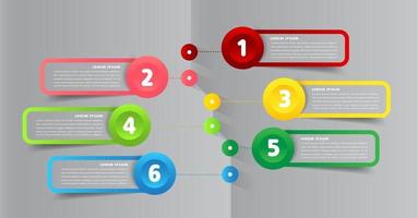 moderne Timeline-Textbox-Vorlage, Infografik-Banner vektor