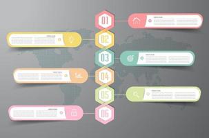 moderne Timeline-Textbox-Vorlage, Infografik-Banner vektor