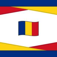 rumänien flagga abstrakt bakgrund design mall. rumänien oberoende dag baner social media posta. rumänien vektor