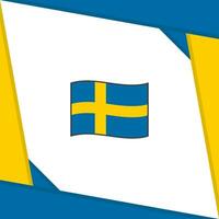 Sverige flagga abstrakt bakgrund design mall. Sverige oberoende dag baner social media posta. Sverige oberoende dag vektor