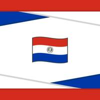 paraguay flagga abstrakt bakgrund design mall. paraguay oberoende dag baner social media posta. paraguay vektor