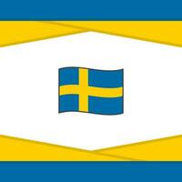 Schweden Flagge abstrakt Hintergrund Design Vorlage. Schweden Unabhängigkeit Tag Banner Sozial Medien Post. Schweden Vektor