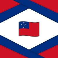 Samoa Flagge abstrakt Hintergrund Design Vorlage. Samoa Unabhängigkeit Tag Banner Sozial Medien Post. Samoa Vorlage vektor