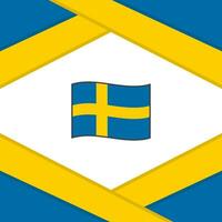 Schweden Flagge abstrakt Hintergrund Design Vorlage. Schweden Unabhängigkeit Tag Banner Sozial Medien Post. Schweden Vorlage vektor